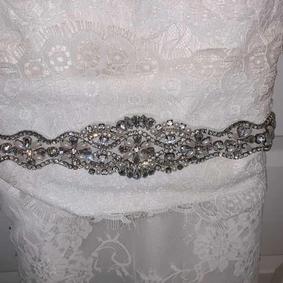 Beautiful boho wedding Soft lace dress S or size 4 - Picture 5 of 12